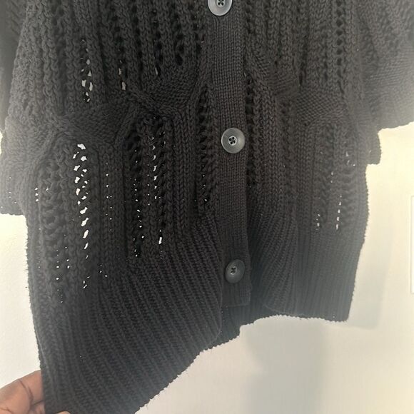 Jillian Nicole Black Knit Cardigan Sweater M - Picture 3 of 6